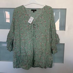 Suzanne Betro Summer Peasant Blouse Size 2X